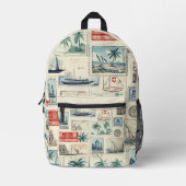  zegels bedrukte rugzak (Voorkant)