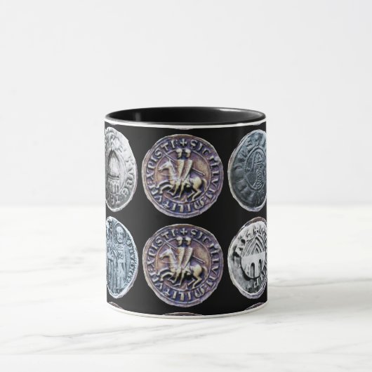ZEGELS VAN DE KNIGHTS TEMPLAR Black Mok (Midden)
