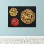 Zegels van Gilles de Laval Heer van Rais Canvas Afdruk (Insitu (Houten vloer))