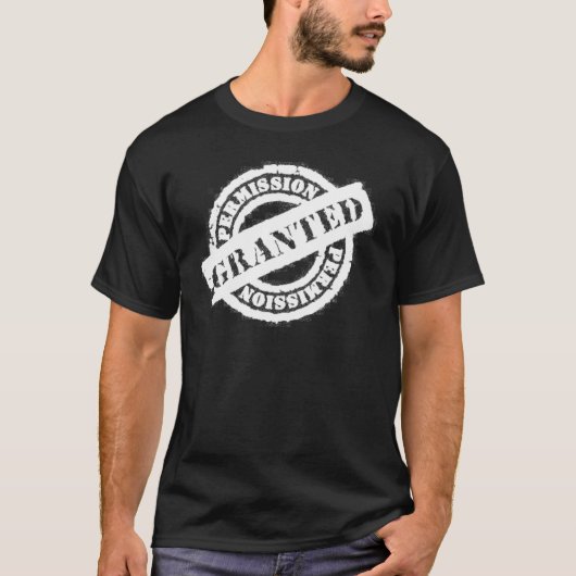 zegeltoestemming verleend wit t-shirt (Voorkant)