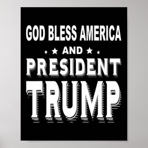 Zegen Amerika en President Trump Poster