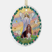 Zegen - Basset Hound 1 Keramisch Ornament (Rechts)