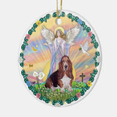 Zegen - Basset Hound 1 Keramisch Ornament (Links)