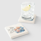 Zegen de Heer mijn ziel Stenen Onderzetter (Zijkant)