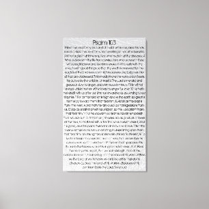 Zegen de Heer O mijn ziel bijbel vers Psalm 103 Canvas Afdruk