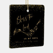 Zegen de Heer Psalm Schrift Quote Keramisch Ornament (Rechts)