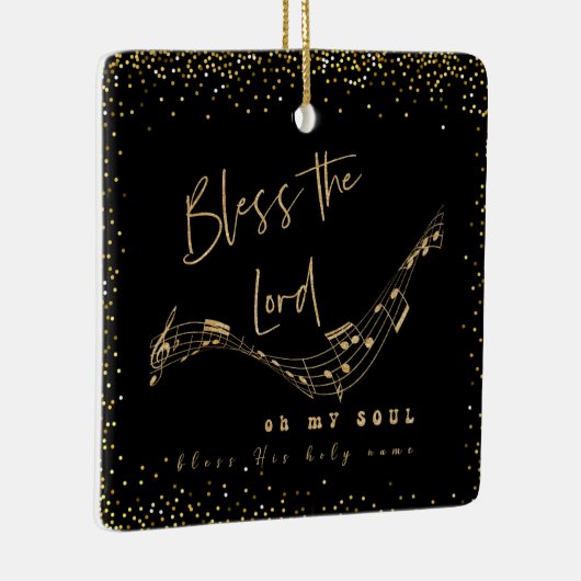 Zegen de Heer Psalm Schrift Quote Keramisch Ornament (Rechts)