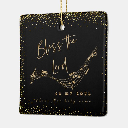 Zegen de Heer Psalm Schrift Quote Keramisch Ornament (Links)