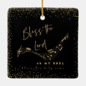 Zegen de Heer Psalm Schrift Quote Keramisch Ornament (Achterkant)