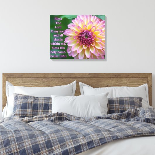 Zegen de Heer van mijn ziel Canvas Afdruk (Insitu (Slaapkamer))