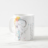 Zegen de olifanten koffie Mok (Voorkant links)