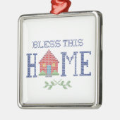 Zegen dit huis Cross Stitch Ornament (Links)