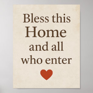 Zegen dit huis en allen die binnenkomen - Inspirer Poster
