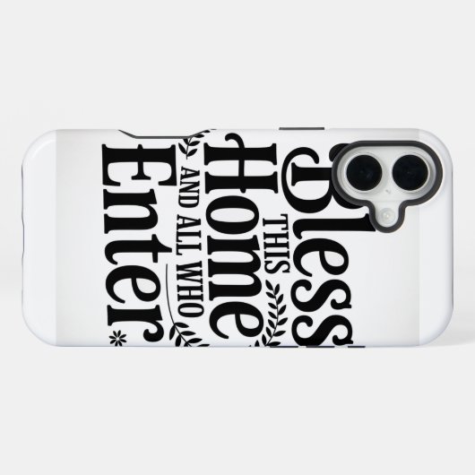 Zegen dit huis en allen die binnenkomen iPhone hoesje (Achterkant horizontaal)