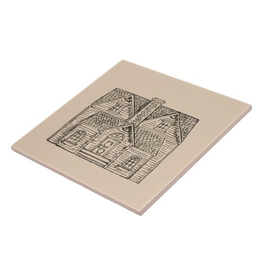 Zegen dit Huis met afbeelding sjabloon Tegeltje (Zijkant)