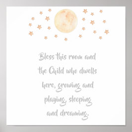 Zegen dit kinderprint, waardeposter papier (matte) poster