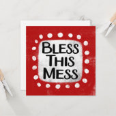 Zegen dit rotzooi Wenskaart Kaart (Voorkant / Achterkant in situ)