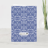 Zegen en Succes Elegante Damask Joods Kaart (Achterkant)