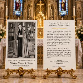 Zegen Fulton Sheen Gebed tot Heiligverklaring Kaart