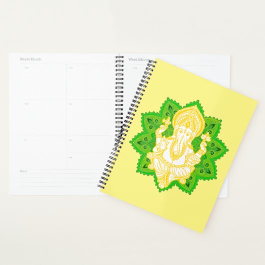 Zegen Geel & Groen Heer Ganesh Planner (Display)