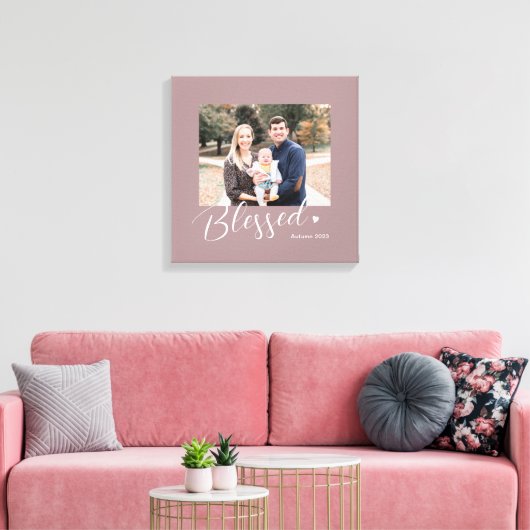 Zegen Hart Bewerkbare Kleur Ingepakt Canvas (Insitu (Woonkamer))