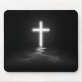 Zegen het dunne blauwe lijnkruis muismat (Voorkant)