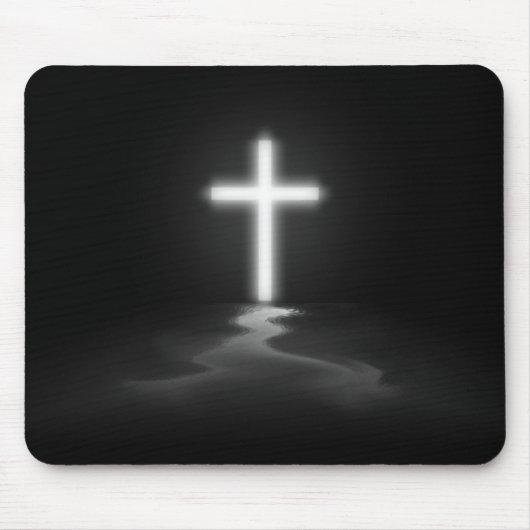 Zegen het dunne blauwe lijnkruis muismat (Voorkant)