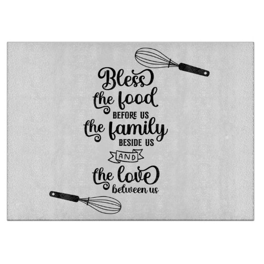 Zegen het eten snijplank (Voorkant)