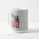 Zegen het feest en de minste van deze koffiemok (Voorkant links)