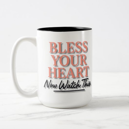 Zegen je hart. Bekijk dit nu Tweekleurige Koffiemok (Links)