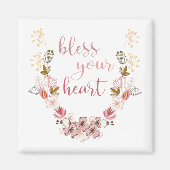 Zegen je hart (roze bloemen) magneet (Voorkant)