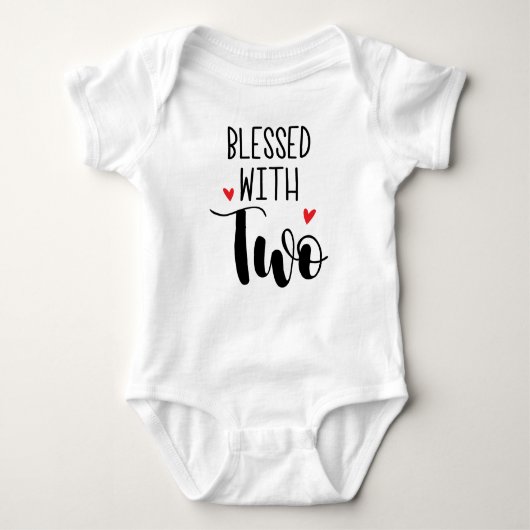 Zegen met twee tweeling baby body romper (Voorkant)