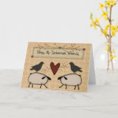 Zegen mijn Internet Vrienden Nota Kaart (Gele Bloem)