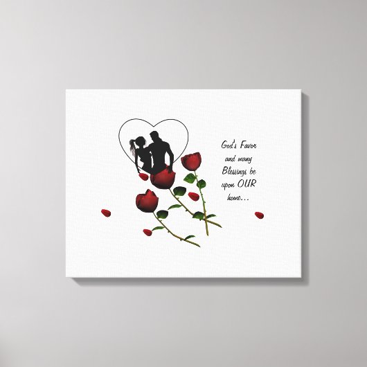 ZEGEN ONS HUISDOEK CANVAS AFDRUK (Voorkant)