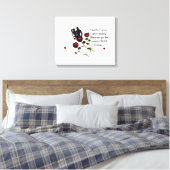 ZEGEN ONS HUISDOEK CANVAS AFDRUK (Insitu (Slaapkamer))