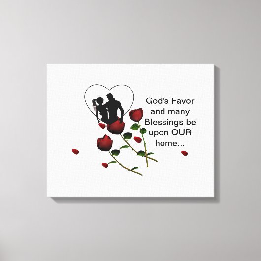 ZEGEN ONS HUISDOEK CANVAS AFDRUK (Voorkant)