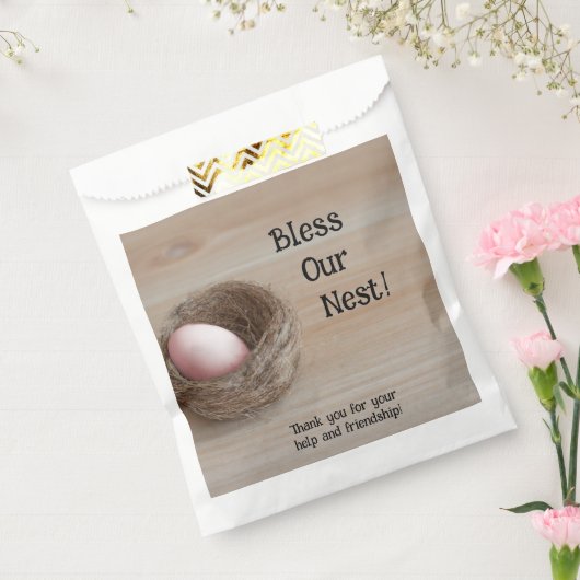 Zegen ons nest, nestfeest bedankzakje (Gezegeld)