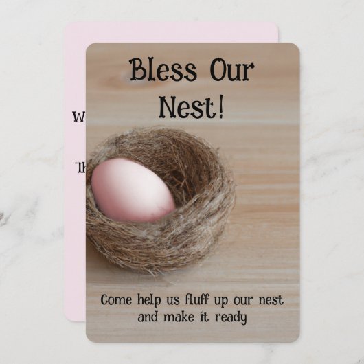 Zegen ons nest, nestfeest kaart (Voorkant / Achterkant)
