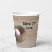 Zegen ons nest, nestfeest papieren bekers (Achterkant)