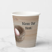 Zegen ons nest, nestfeest papieren bekers (Voorkant)