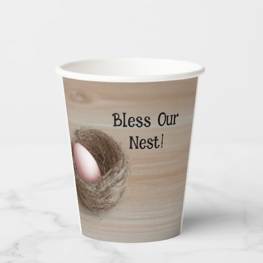 Zegen ons nest, nestfeest papieren bekers (Voorkant)
