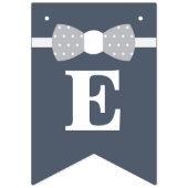 Zegen onze kleine Man banner, Navy, grijs Vlaggetjes (Derde vlag)