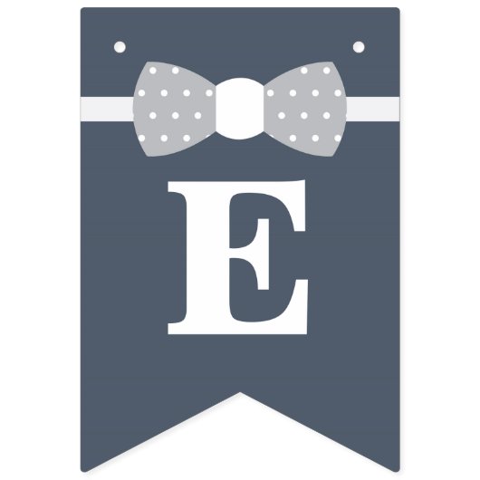 Zegen onze kleine Mannen Banner, Navy, Grijs Vlaggetjes (Derde vlag)