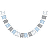 Zegen onze zoon Banner, Baby Blauw, Grijs Vlaggetjes (Alle)