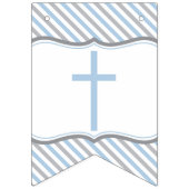 Zegen onze zoon Banner, Baby Blauw, Grijs Vlaggetjes (Eerste vlag)