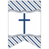 Zegen onze zoon Banner, Navy blauw, grijs Vlaggetjes (Eerste vlag)