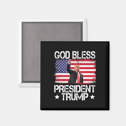 Zegen President Trump 2024 Steun Trump verkiezing Magneet (Voorkant / Achterkant)