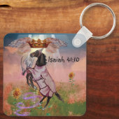 Zegen Schrift Goden Stralen Shining Op Paard Ilu Sleutelhanger (Achterkant)