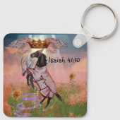 Zegen Schrift Goden Stralen Shining Op Paard Ilu Sleutelhanger (Achterkant)