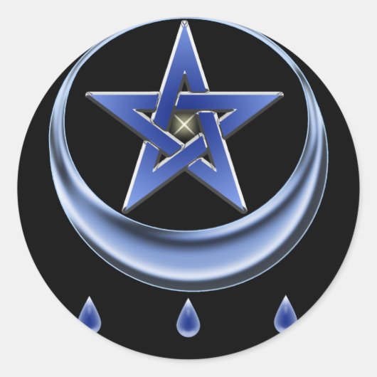 Zegen Symbool & Pentagram Sticker (Voorkant)